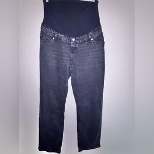 H&M maternity faded  Black straight leg Jeans